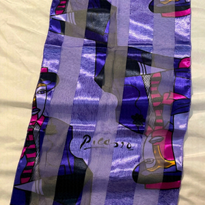 Vintage Purple Pink Black Gold Pablo Picasso Museum Memorabilia Scarf SurrealArt